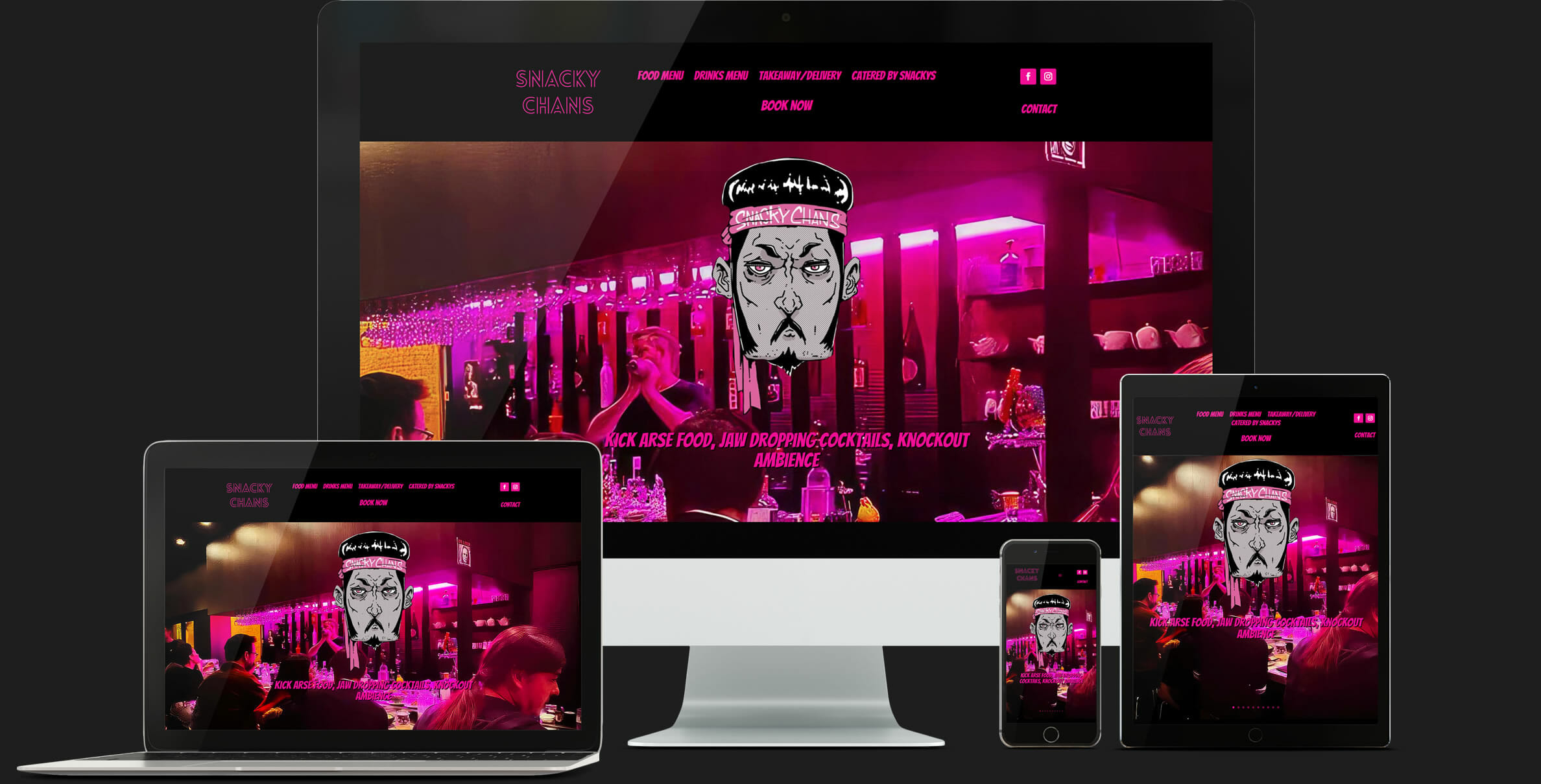 Snacky Chans hospitality website design and development