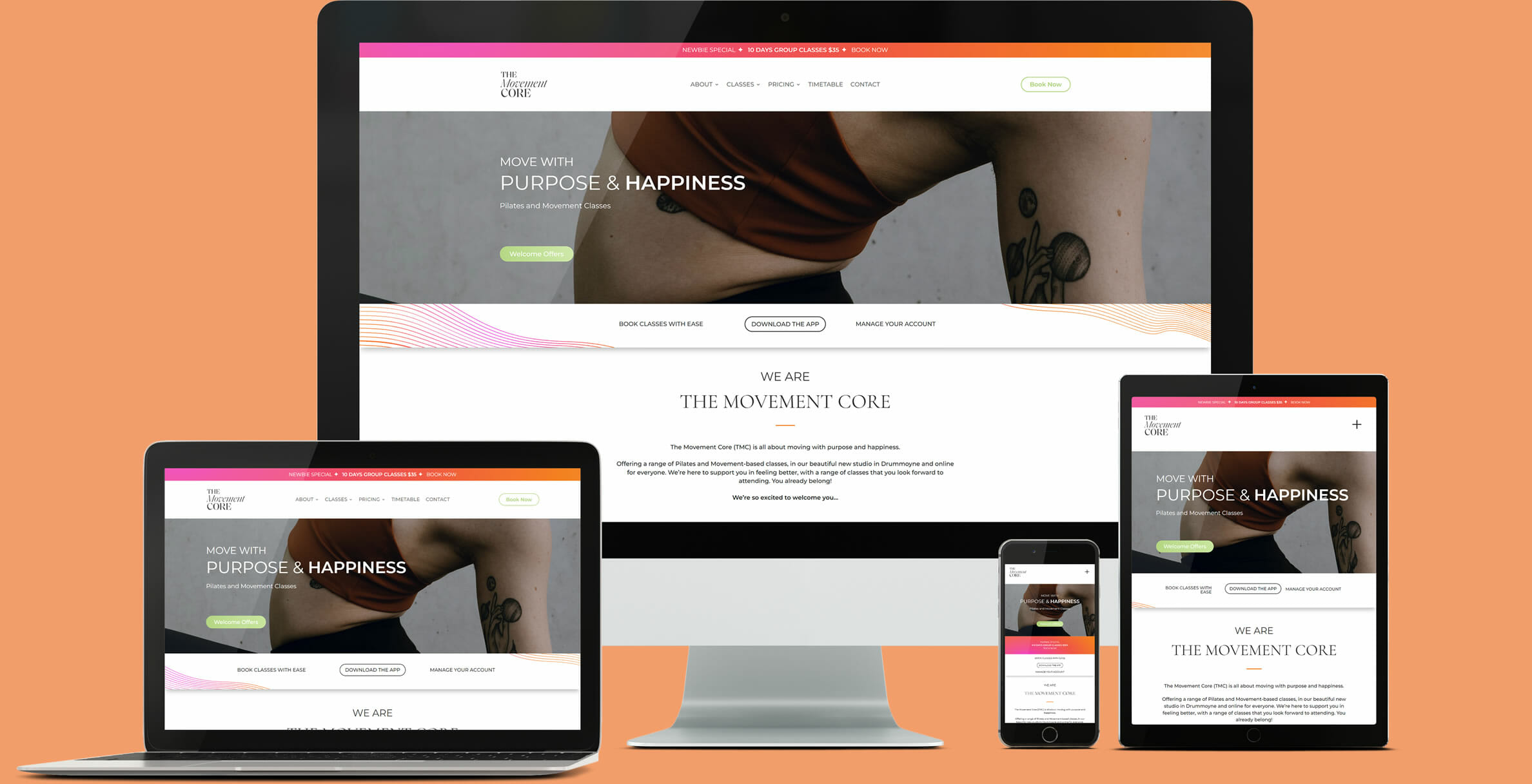 The Movement Core website design and development
