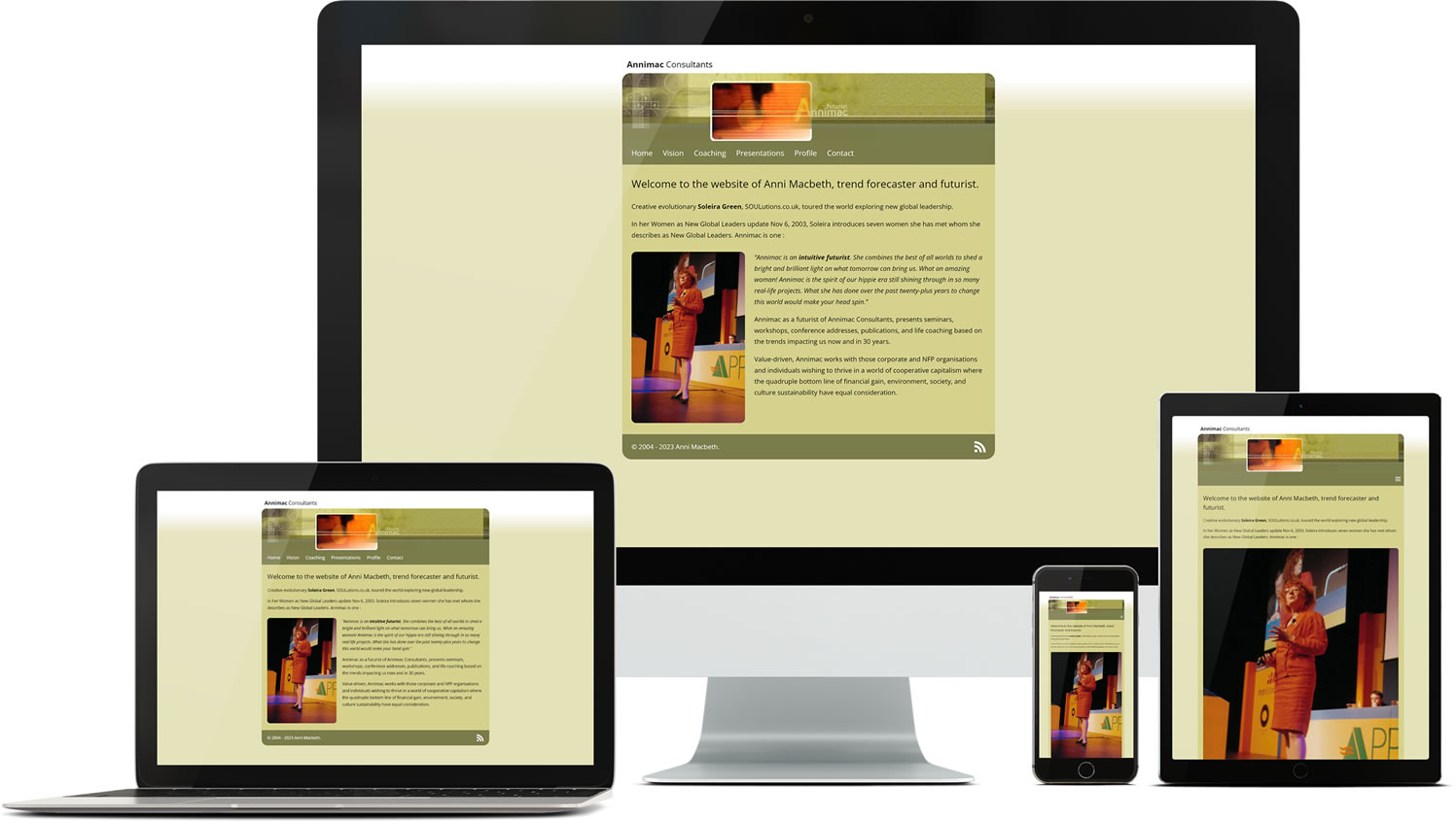 Annimac consulting website design and development
