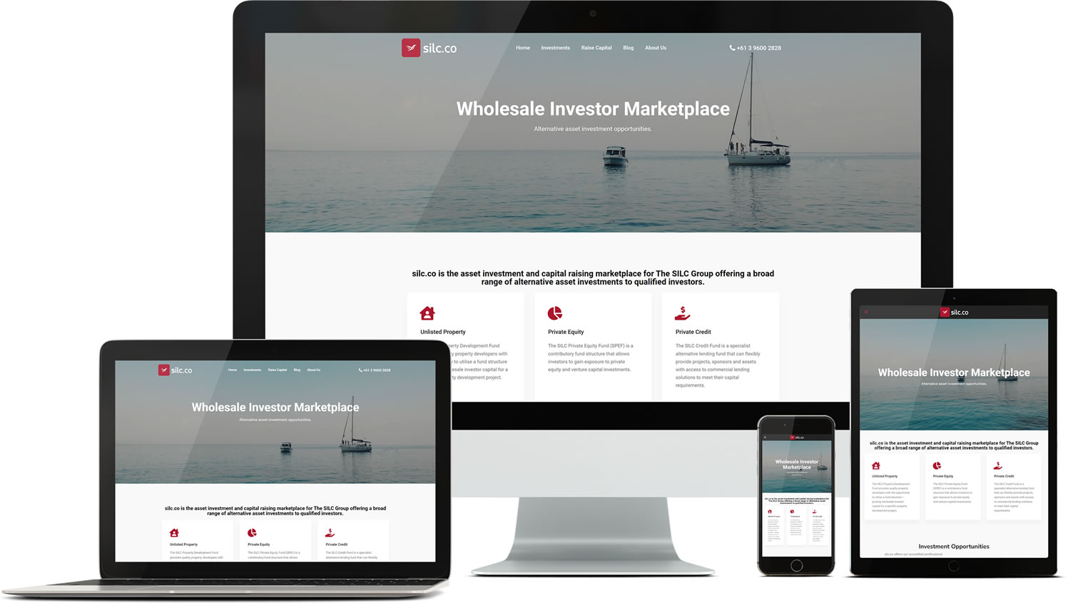 SILC Marketplace financial website design and development