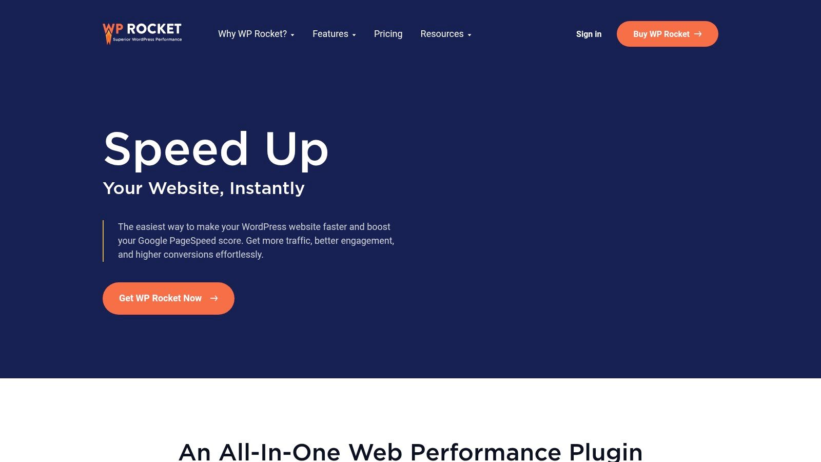 WP Rocket Dashboard Interface