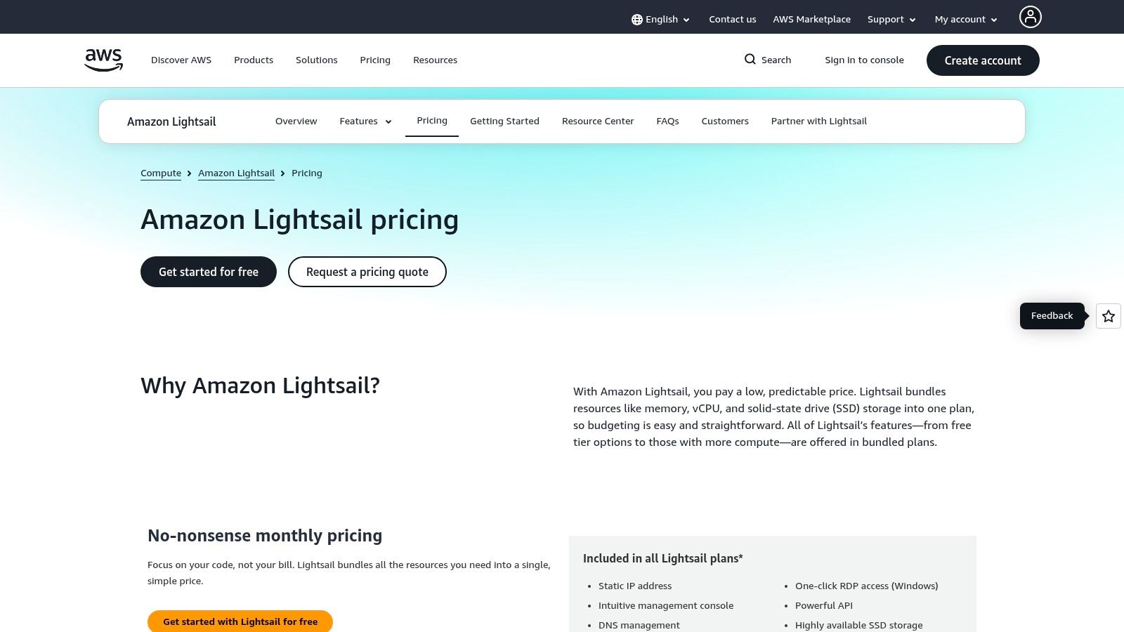 Amazon Lightsail