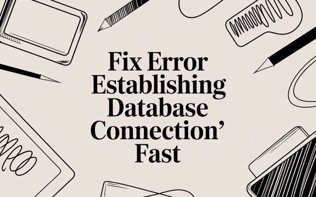 Fix ‘Error Establishing Database Connection’ Fast