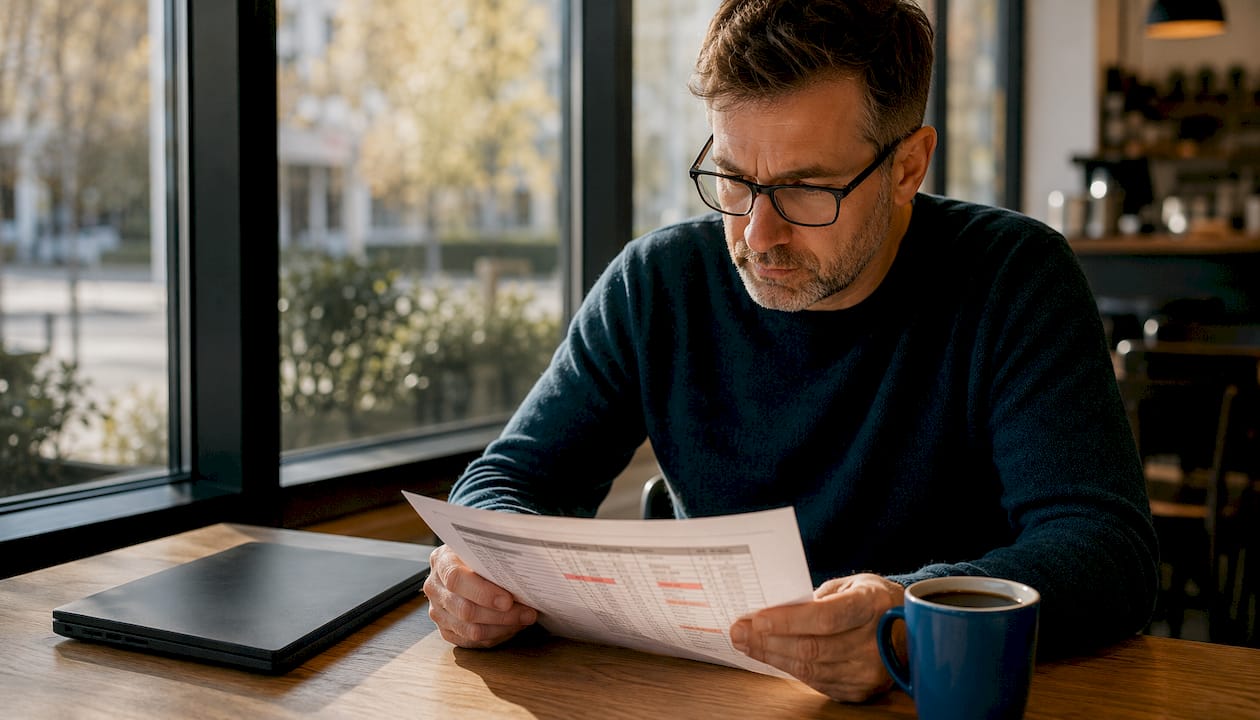 Man analyzing Google Business Profile audit
