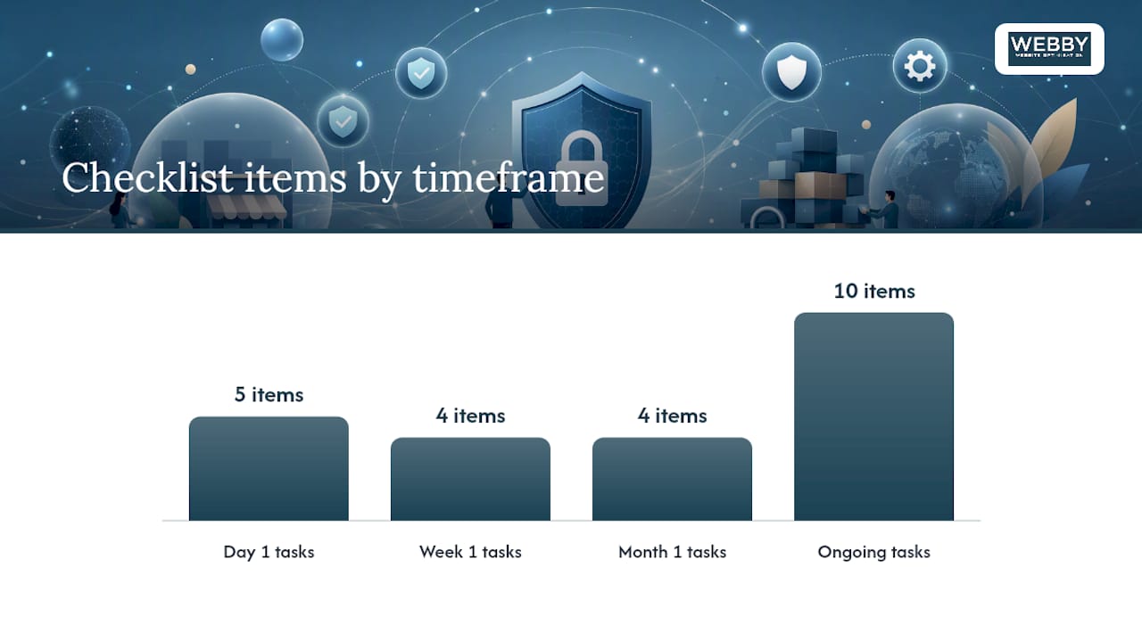 What does a small business website security checklist look like? — overview diagram