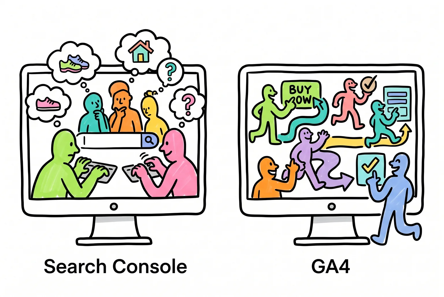 Search Console tells you what people searched for, GA4 tells you whether it turned into business.
