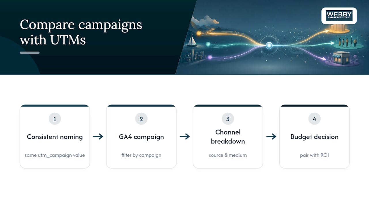 How Do You Compare Campaigns Across Channels With UTMs? — overview diagram