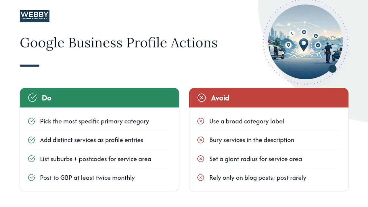 Google Business Profile: the engine room — overview diagram