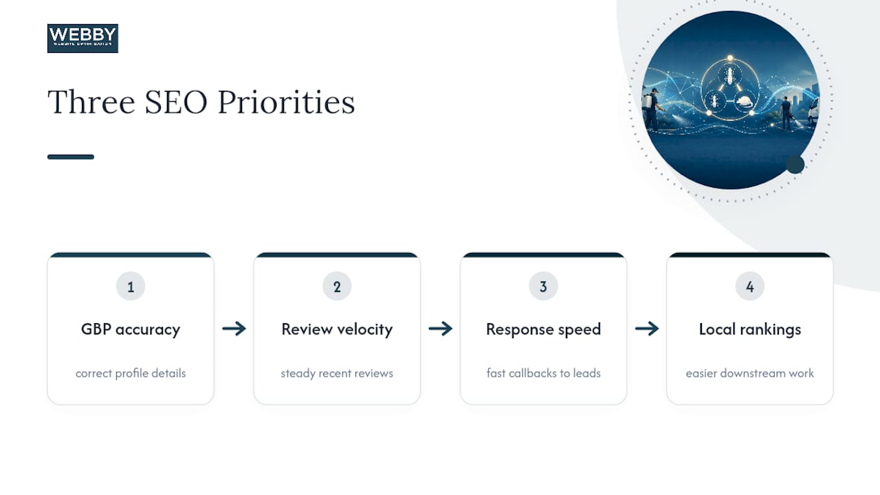 Three priorities supporting local search rankings