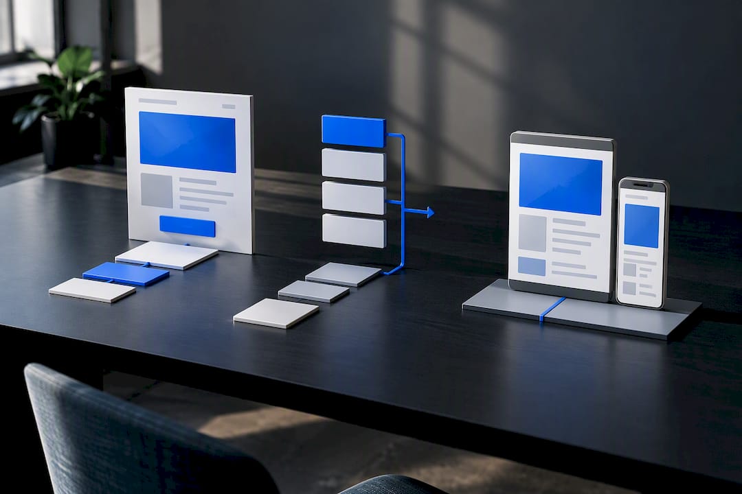 Three landing page quality checks illustrated