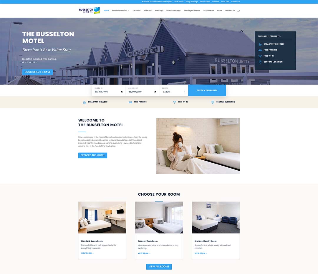 Busselton Motel accommodation website