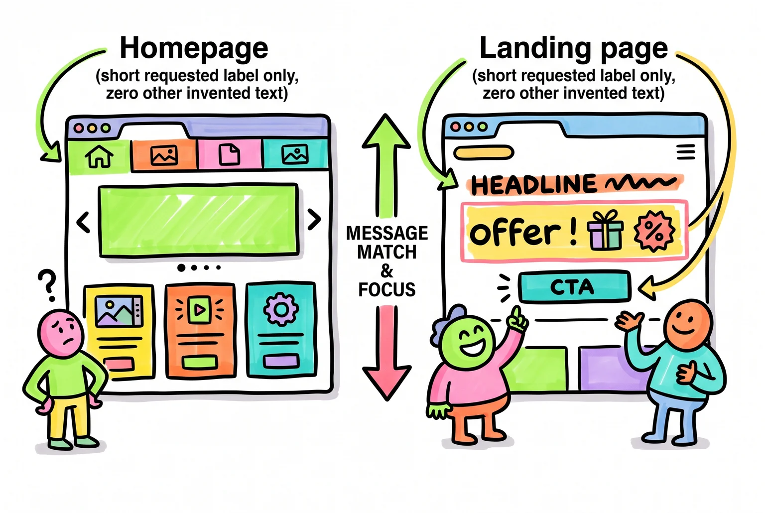 Sending ad traffic to a homepage forces visitors to hunt for the offer they clicked on, a dedicated page hands it to them instantly.