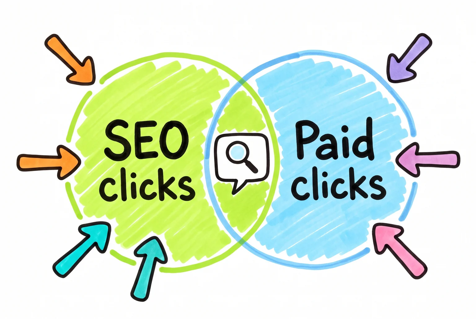 When SEO and paid ads chase the same keyword, the overlap can blur which channel actually earned the click.