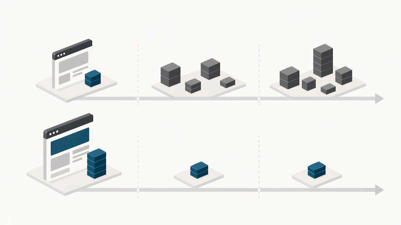 Three-year website cost paths