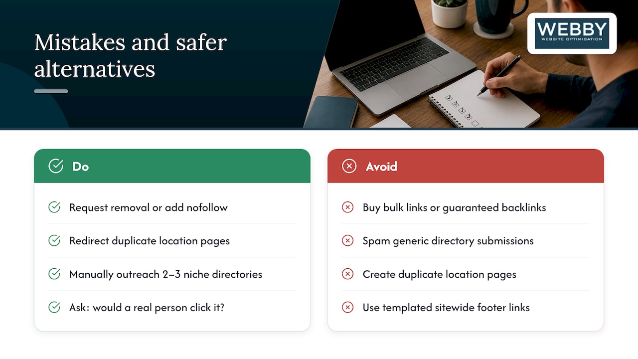 5. Common Mistakes and Safer Alternatives — overview diagram