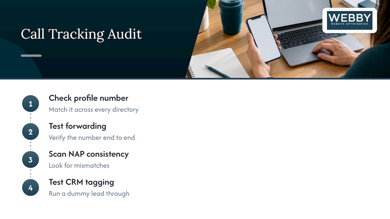 Four checks in a call tracking setup audit