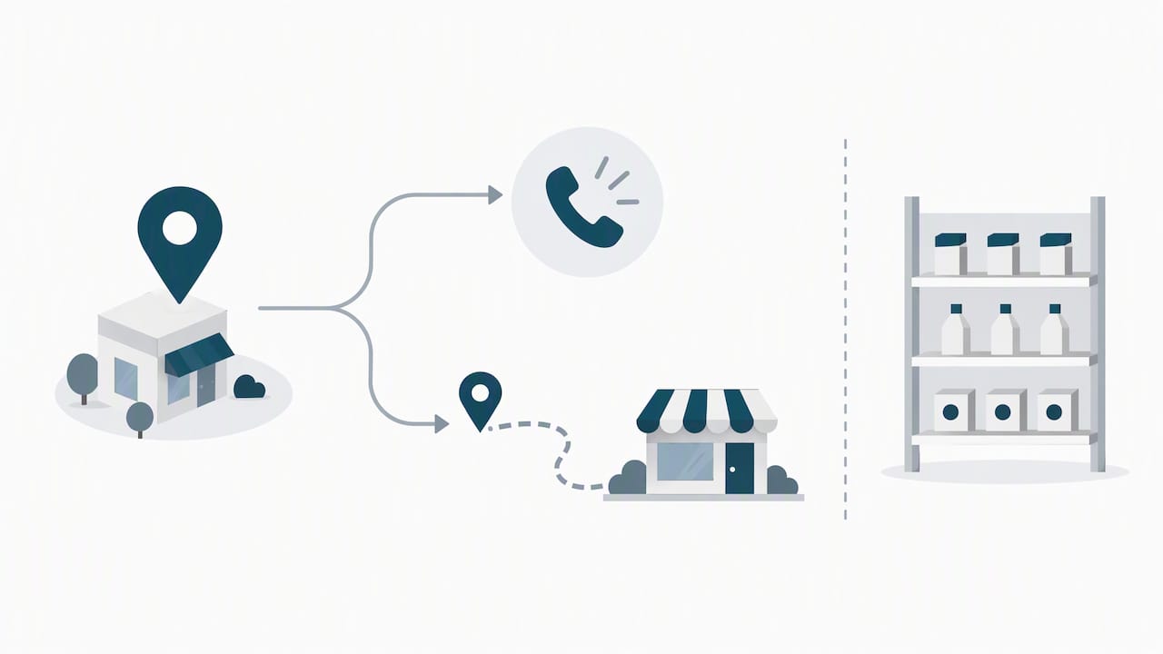 Service location signals leading to calls and directions