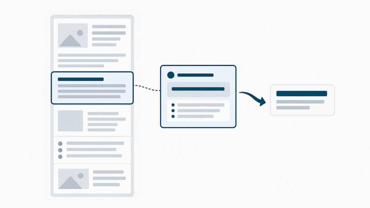 Self-contained passage separated from webpage